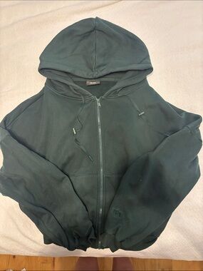 POPFLEX Dark Green Full-Zip Hoodie